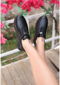 Resim Romy Siyah Cilt Bağcıklı Spor Ayakkabı Çok Renkli 