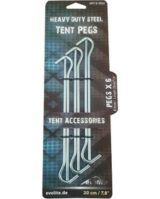 Resim Evolite Çelik Çadır Kazığı 20cm 6 Adet Çelik 