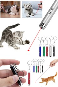 Resim nelerbulurum 3 Modlu Çok Amaçlı Kedi Oynatma Fener(kırmızı Lazer + Beyaz Led Işık + Uv Para Kontrol Işığı) 
