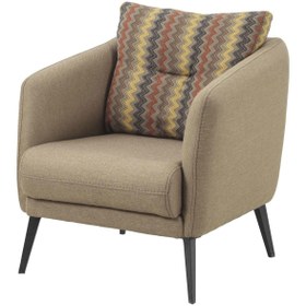 Resim ELIT OFİS BERJER Modern Tekli Koltuk Kırlentli Bej (Tekli Berjer) 