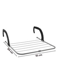 Resim Porsima Isıya Dayanıklı Petek Üstü Kurutmalık - Balkon Çamaşır Kurutma Askısı Gri 