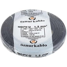 Resim Öznur 1,5 Mm Nya Kablo Siyah - 100 Metre 