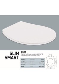 Resim Slim Smart Thermoplast Yavaş Kapanır Klozet Kapağı Beyaz 