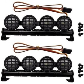 Resim Springsun Mn D90/d91/d99s Rc Araçları İçin Led Çatı Feneri, Yüksek Parlaklık, Dayanıklı Metal, Kolay Kurulum, 1/10 1/12 Tır Monster Truck 