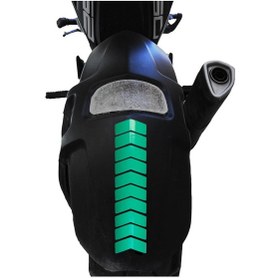 Resim Ok Tasarımlı Orman Yeşili Çamurluk Kask Sticker Çınar Extreme 