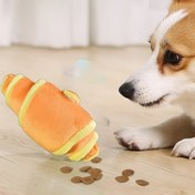 Resim 1 adet Yumuşak ve Sıkıntılı Köpek Oyuncak, Etkileşimli Sıkıntılı Muamele Dağıtıcı Pet Oyun Nesnesi, Dayanıklı Yumuşak Doldurulmuş Hayvan, Küçük ve Orta Boy Köpekler için, Mutlu ve Zeki Pet Oyunu, Pilsiz 