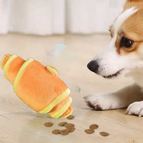 Resim 1 adet Yumuşak ve Sıkıntılı Köpek Oyuncak, Etkileşimli Sıkıntılı Muamele Dağıtıcı Pet Oyun Nesnesi, Dayanıklı Yumuşak Doldurulmuş Hayvan, Küçük ve Orta Boy Köpekler için, Mutlu ve Zeki Pet Oyunu, Pilsiz 