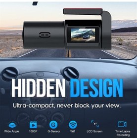 Resim Novahub Ön Kamera 1080p Araç İçi İzleme Kamerası, 360 Derece, Wifi, Döngü Kaydı, Mini Park Dvr, Akıllı Kamera 