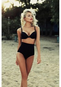 Resim Angelsin Siyah Yüksek Bel Bikini Altı 