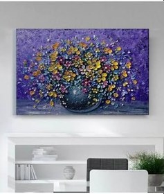 Resim StellaStore Mavi Çiçekler Yağlıboya,60 X 90 