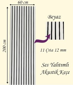 Resim Özbir Kıtchen Beyaz Akustik Duvar Paneli 60x200 Ahşap Duvar Panel 