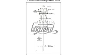 Resim Manken İstanbul 38 Beden Yüksek Kalite Döküm Ayak Fransız Profesyonel Prova Mankeni Terzi Mankeni 