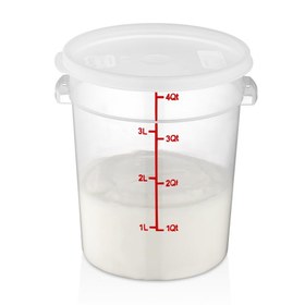 Resim GastroPlast GRPP-4 Polipropilen Yuvarlak Saklama Kabı, 4.2 L 