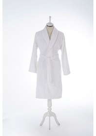 Resim Özdilek Colourist Şal Yaka Bornoz Beyaz Beyaz 