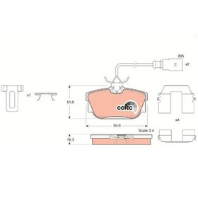 Resim Vw Transporter T4 Arka Fren Balatasi 1996-2003 Trw Gdb1326 