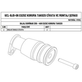 Resim Ucl Bajaj Dominar 250 Ve Dominar 400 Uyumlu Egzoz Koruma Takozu 