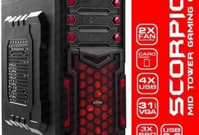 Resim Dark Scorpion 4xUSB 2xFanlı,ATX Siyah Kasa 