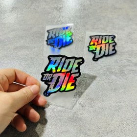 Resim Motosiklet Çıkartmaları - "Ride Or Die" - Motosikletler ve Yol Bisikletleri için Su Geçirmez ve Çizilmeye Dayanıklı Etiketler, Canlı Araba Çıkartmaları, Tutkunlar için Dış Mekan Ekipmanları, Mavi'den Pembe'ye Gradyan Tasarım, Motosiklet Aksesuarları, Lazer Cihazı Tatil Hediyeleri. 