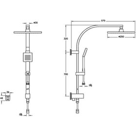 Resim Artema System Rain Ls30 A45611 Duş Kolonu Gri 