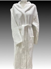 Resim %100 Pamuk Bornoz Beyaz 