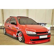 Resim Opel Corsa C Uyumlu Far Kaşı Sağ Sol Takım Fiberglass Boyasız 