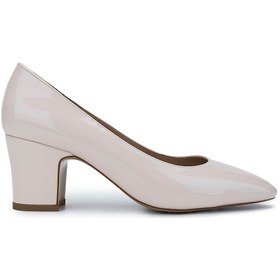 Resim Tamer Tanca Kadın Vegan Bej Rugan Topuklu Ayakkabı 1073 01 Bn Ayk Sk24-25 Bej Rgn Bej Rugan 