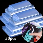 Resim 50 adet Şeffaf Isıyla Daralan Film Torbası, Ayakkabı, Kitap, Oyuncak, Kozmetik, Şişe, Resim Çerçevesi Gibi Eşyaları Korumak ve Mühürlemek İçin Tasarlanmıştır, Nem ve Toza Dayanıklı, Anti-Oksidasyon ve Saç Kurutma Makineleriyle Uyumlu. 