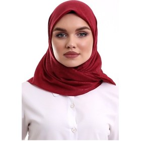 Resim Kofra Desenli Baş Örtü - Kırmızı 