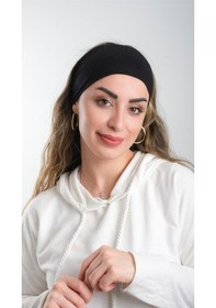 Resim Hürrem Bone Siyah Pratik Hazır Geçmeli Tesettür Bone Viskon Kumaş Sade 3007_0 Siyah 