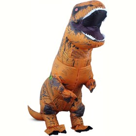 Resim Yetişkinler İçin Dev Şişme T-Rex Kostümü - Gerçekçi & Eğlenceli Dinozor Kıyafeti, Hızlı Şişirme, Güvenli Polyester, 149.35cm-188.98cm Boyut - Piller Dahil Değildir, Partiler & Cadılar Bayramı İçin İdeal, Kış, Yeni Yıl İçin Mükemmel 