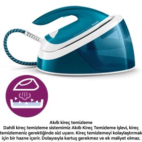 Resim Philips Perfectcare Compact Essential 2400 W Buhar Kazanlı Ütü -Turkuaz 