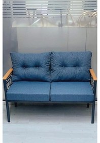Resim İnci Balkon-bahçe-kafe Çay Seti Koltuk Oturma Takımı,oturma Grubu Çaysetlerillazer Mavi 