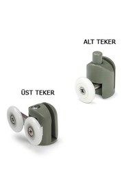 Resim Ayrıntıshop Duşakabin Tekerleği Gri Alt Üst 8 Li Gri 