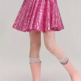 Resim Kızlar için Pembe Pullu Prenses Etek - İlkbahar Yaz Sonbahar İçin Şık Kısa Beli Parıldayan Etek, Sadece Elde Yıkanır Esnemez Parti & Günlük Kıyafet Gençler İçin, Sevimli Etekler, Genç Giyim, Şık Genç Giysi, Elde Yıkanabilir Kıyafetler 