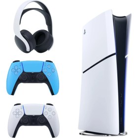 Resim Sony Playstation 5 Slim Ithalatçı + 2. Mavi Dualsense + Pulse 3D Kablosuz Kulaklık 