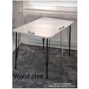 Resim Webdepo Wood Idea Beyaz 70X110 Yemek Masası Ms70110Byz 