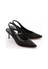 Resim Dgn 5011 Arkadan Bağlamali Topuklu Ayakkabi Siyah İthal 