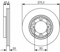Resim FREN DİSKİ. ÖN. 275.3 /24-22.4 MM . HAVA KANALLI 