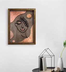 Resim Bk Home Minimalist Woman Tasarımlı Doğal Masif Ahşap Çerçeveli Ta (551089997) 