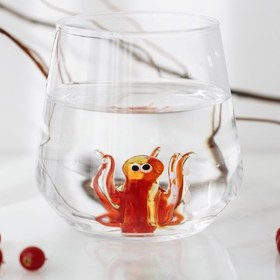 Resim Octopus Glass Water Cup 