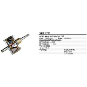 Resim 12v Alternatör Rotor 100 A Hyundaı-mıtsubıshı klimalı N11.244 