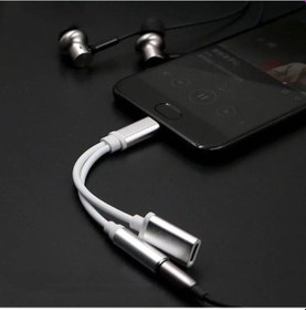 Resim Type-C Usb C 2In1 Şarj + Kulaklık Dönüştürücü 3.5 Mm Jack Adaptör 