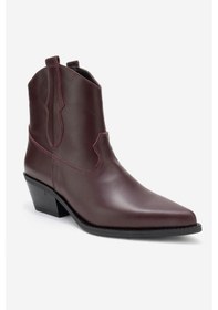 Resim Luvishoes Luvi Shoes Elıa Bordo Cilt Hakiki Deri Kadın Western Bot Bordo 