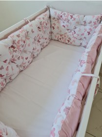 Resim babynestdunyasi 70x130 Çift Yönlü Beşik Kenar Koruma (yılan Yastık Hediyeli) 