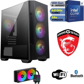 Resim MSI Msı-Şafak-Gaming Pc Ddr5 -Ekran Kartsız– Intel I9 14900KF – 32GB-64GB Ddr5 Ram-1tb M.2 Ssd-Sıvı Sogutmalı - Windows 11 Pro Masaüstü Bilgisayar 