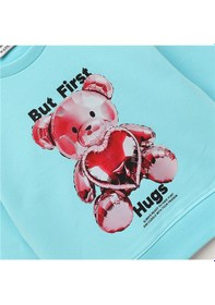 Resim Wanex Kız Çocuk Uzun Kol Kalın Sweatshirt - 32681 Turkuaz 
