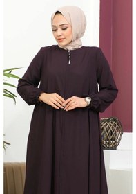 Resim Medine İpeği Mevlana Ferace - Mürdüm / F0123 Mürdüm 