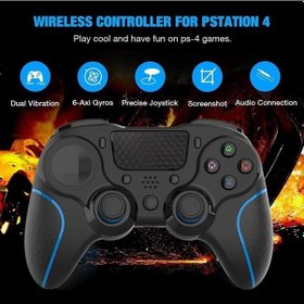 Resim Bosphorusboutique Titreşimli Somatosensoriyel Siyah Ps4 Programlama Pro Pc Mb-p913 Kırmızı Gamepad Bluetooth Çift Motorlu Eksenli Anahtar Altı Hs 