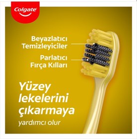 Resim Colgate 360 Charcoal Gold Yumuşak Diş Fırçası 2'li + Diş Fırçası Kabı 
