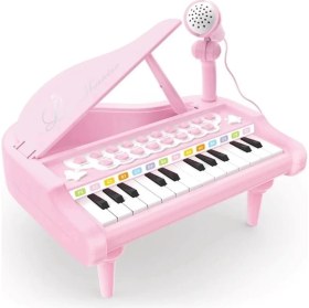 Resim MCM Group Mikrofonlu 24 Tuşlu Piyano Mp3 (Pembe,siyah,beyaz) 